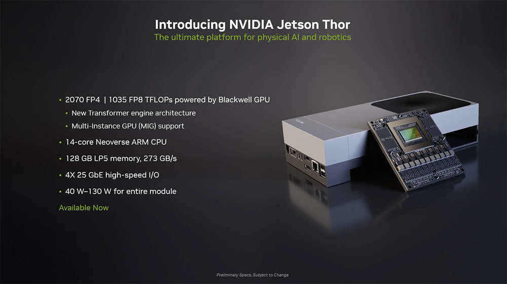 NVIDIA Unveils the Most Powerful Humanoid Robot 'Brain' with 7.5x AI Performance Boost, Achieving 2070 TFLOPS Computing Power