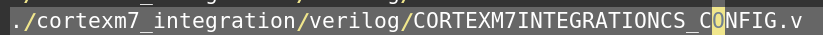 Creating a Cortex M7 Filelist