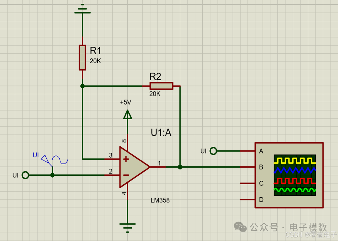 Proteus Simulation of Voltage Comparators