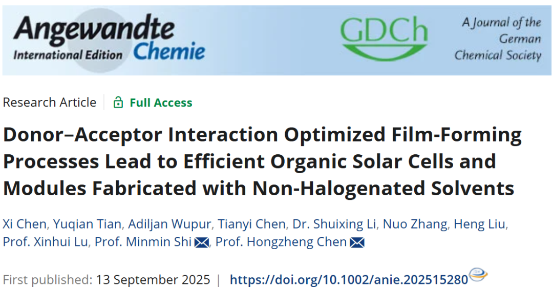 Zhejiang University Researchers Achieve Over 19% Efficiency in Organic Solar Cells with Non-Halogenated Solvents by Optimizing Donor-Acceptor Interactions
