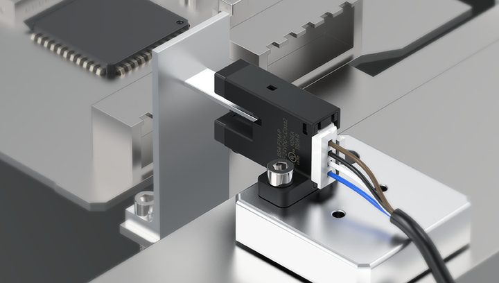 BS4 Series Built-in Connector Miniature Photoelectric Sensors with 9mm Slot Depth