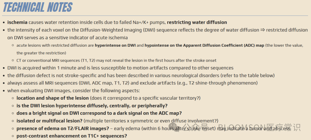 Overview of DWI and ADC Values in MRI
