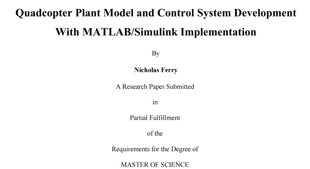 MATLAB|Simulink|Quadcopter Based on PID Optimization and Vector Control Device