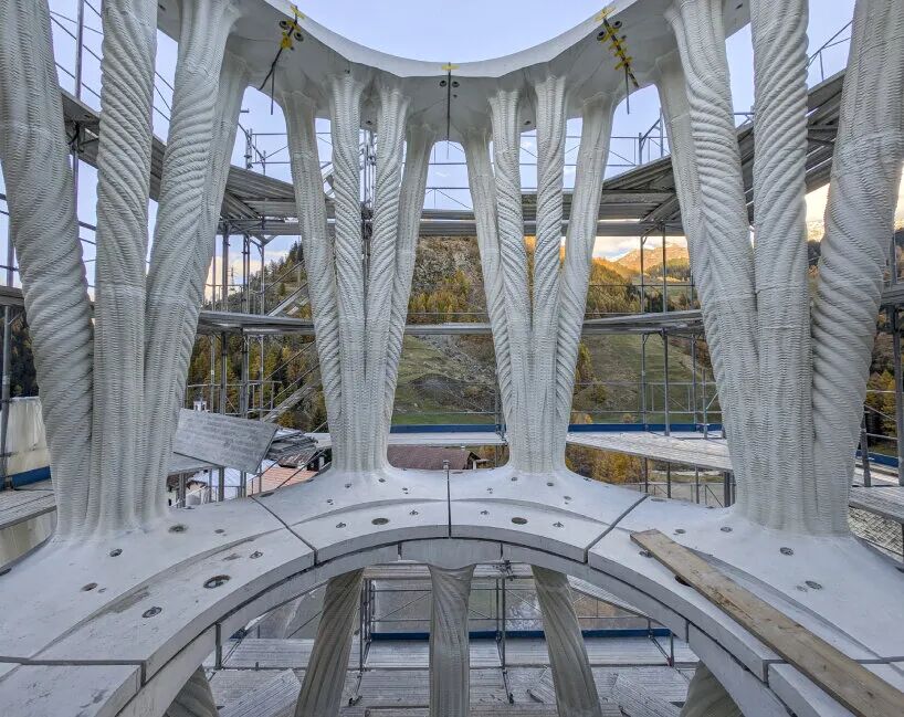 The World's Tallest 3D Printed White Tower Arrives in the Alps