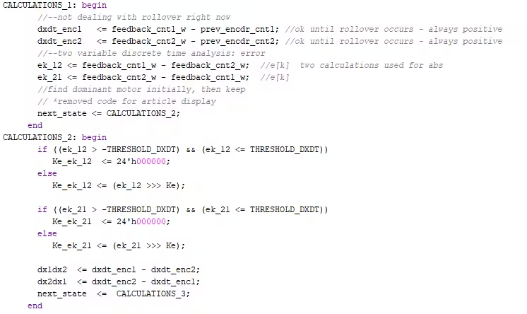FPGA Design of an RTL-Level Robot Motor Controller
