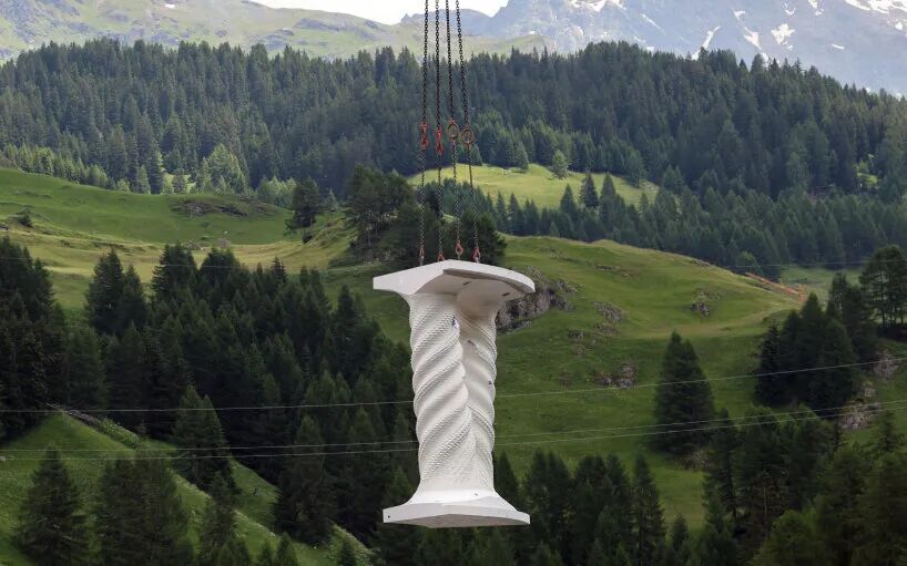The World's Tallest 3D Printed White Tower Arrives in the Alps