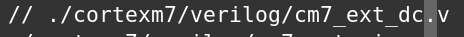 Creating a Cortex M7 Filelist