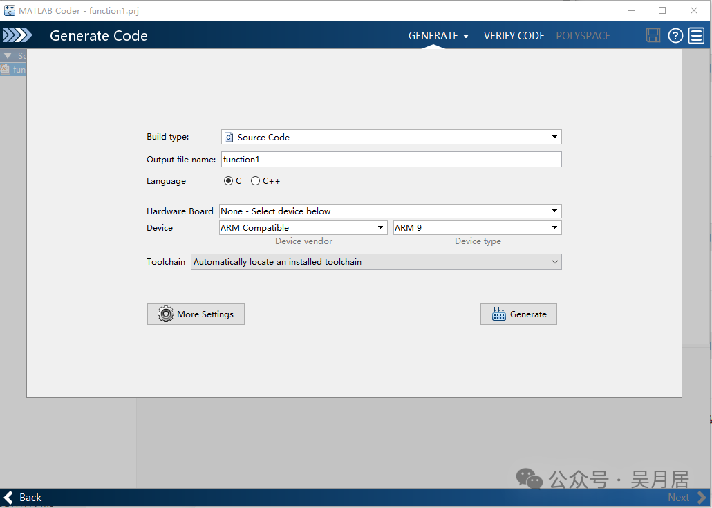 How to Publish C, C++, lib, dll Files from MATLAB Functions