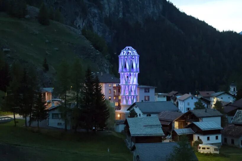 The World's Tallest 3D Printed White Tower Arrives in the Alps