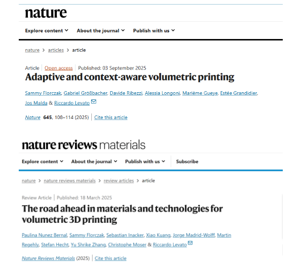 A New Darling of Top Journals! Innovative 3D Printing Technology Featured in Nature!