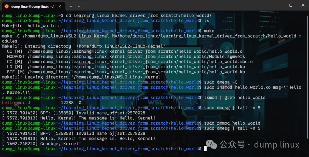 Writing the Simplest Linux Kernel Driver (Hello World)