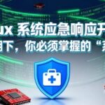 Introduction to Linux System Emergency Response: Essential 'System First Aid' Skills You Must Master Amidst the Wave of Localization
