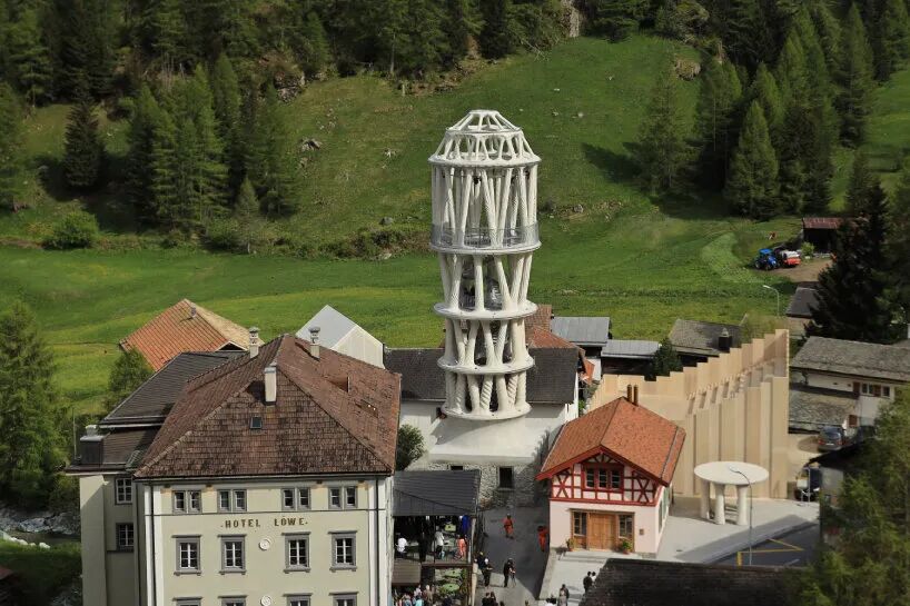 The World's Tallest 3D Printed White Tower Arrives in the Alps