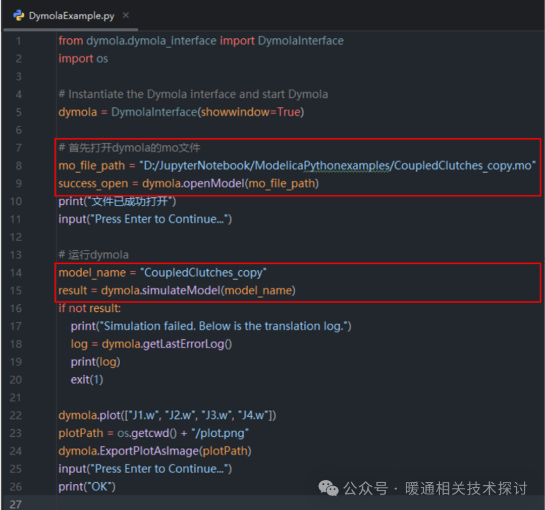 Running .mo Files in Modelica/Dymola via Python