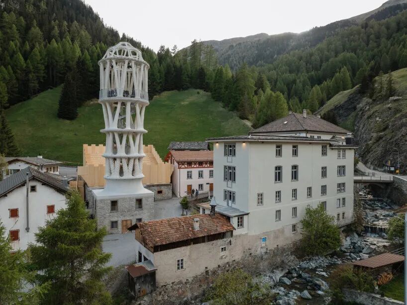 The World's Tallest 3D Printed White Tower Arrives in the Alps