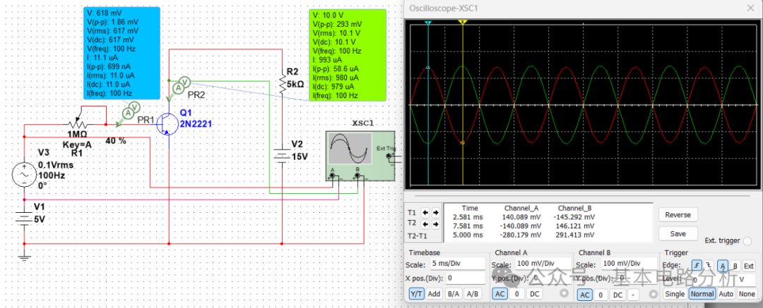 Simulation of Directly Coupled BJT Common Emitter Amplifier Using Multisim