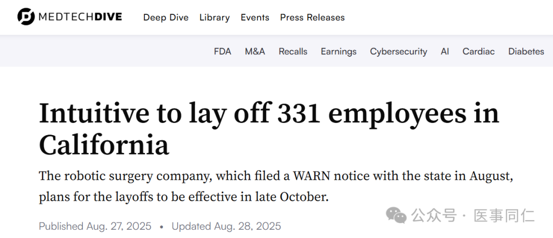 Has the Da Vinci Surgical Robot Also Laid Off Employees? What Have You Observed?