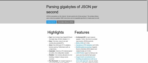 Today's Recommendation: simdjson - The Incredible JSON Parser Used by Facebook