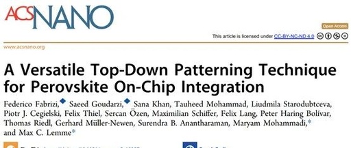 Breaking Through the Integration Challenges of Perovskite Chips! A New Top-Down Patterning Technique Achieves High-Precision Processing of Multi-Dimensional Materials