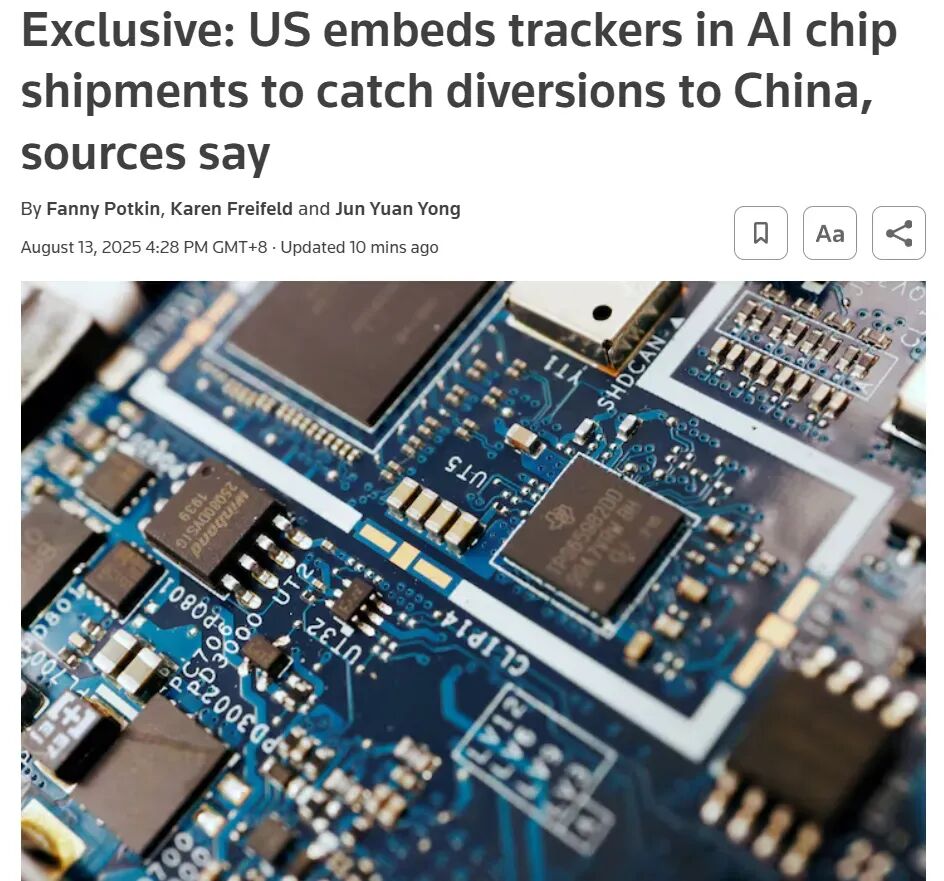 The U.S. is Indeed Up to Something: AI Chips Secretly Equipped with Trackers