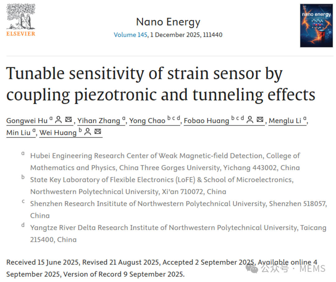 Coupling Piezoelectric Effect and Tunneling Effect to Achieve Adjustable Sensitivity in Strain Sensors