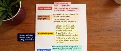 Robot Athletes' Debut: Stumbles and Stunning Backflips, but Taekwondo Strikes Air!