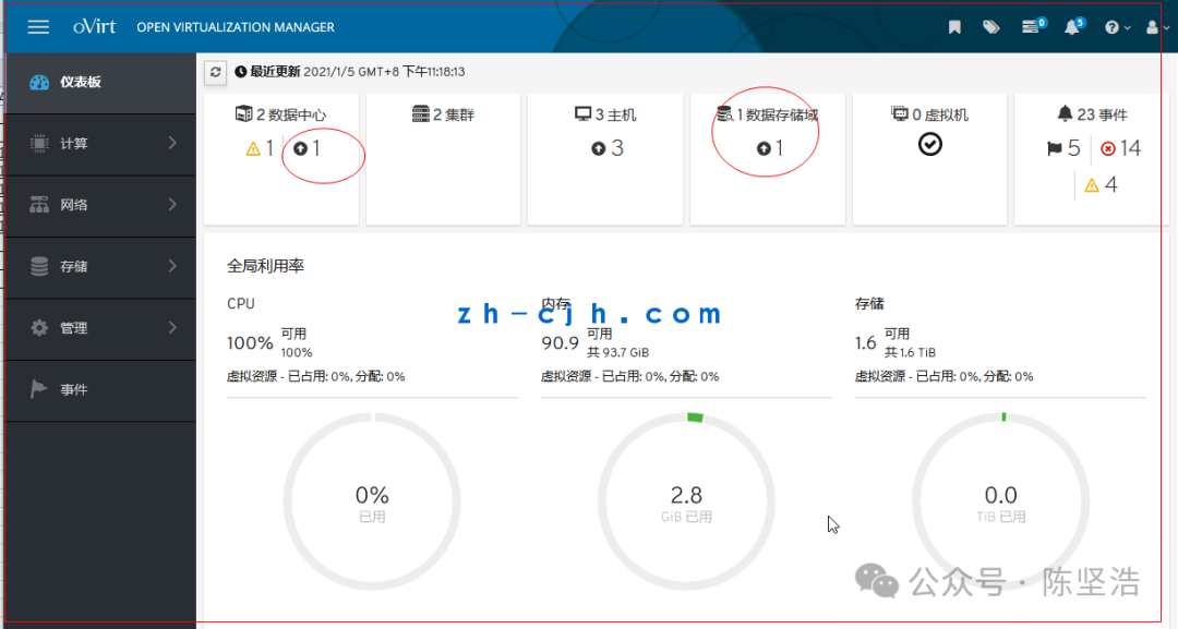 oVirt 4.4.3 Open Source Virtualization Platform: Creating a New (Local Host) Data Storage Domain