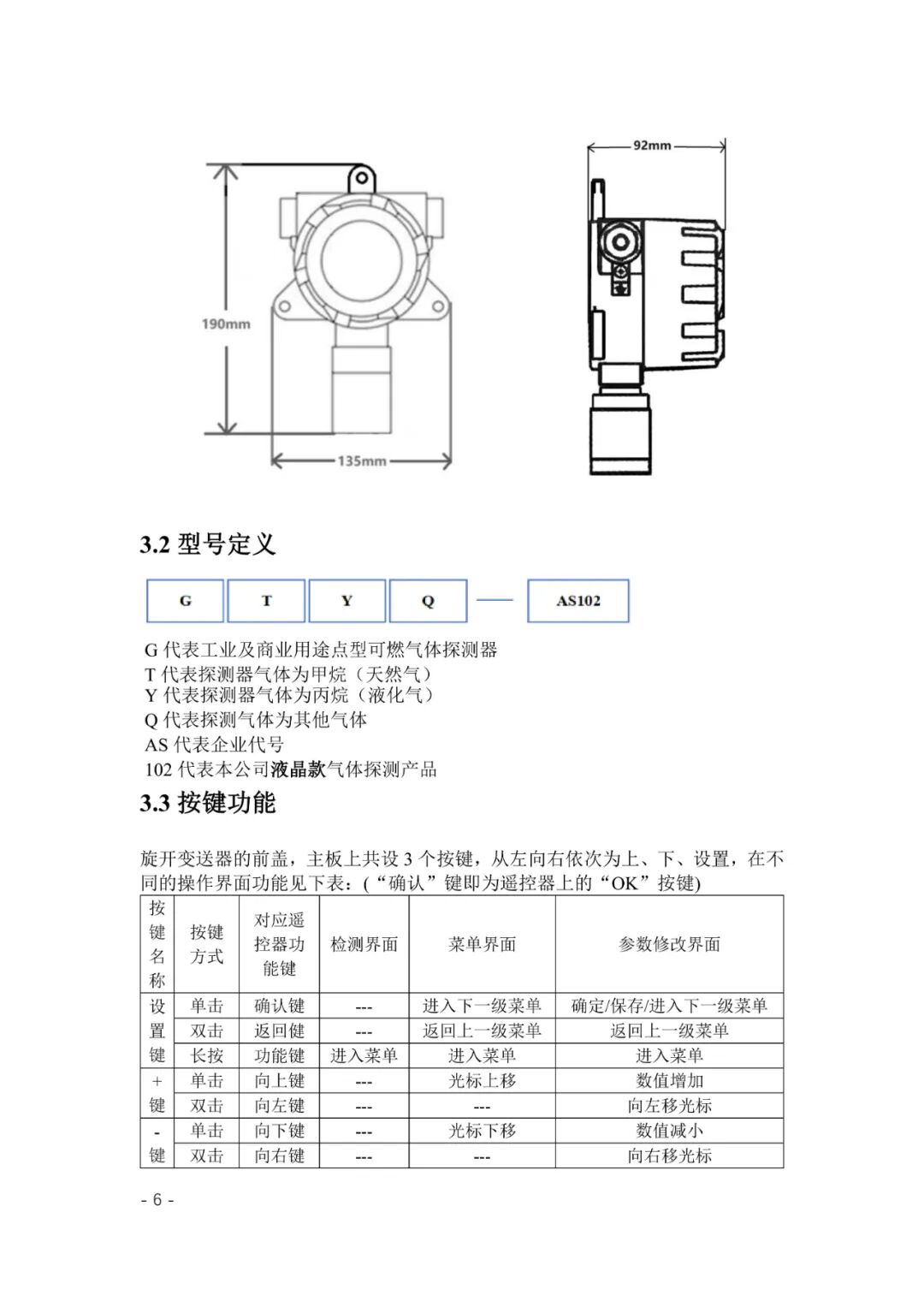 GTYQ-AS102 (C Circuit Board) Gas Detector Manual