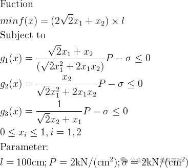 Research on the Design of Three-Bar Truss Optimization (Matlab Code Implementation)