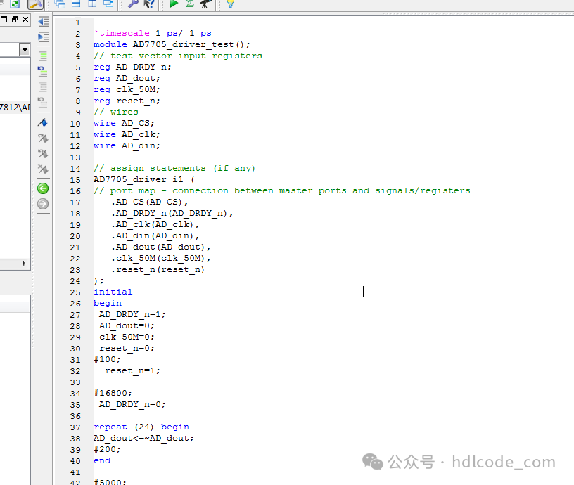 FPGA-Based AD7705 Driver Design Verilog Code Simulation
