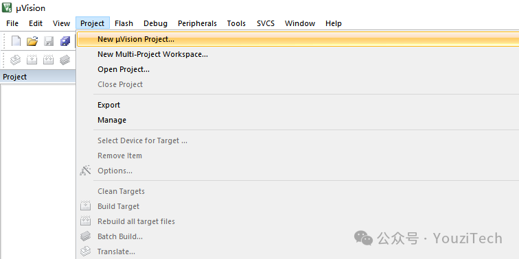 Tutorial for Creating a New Project in Keil5 (Example with STM32F103 Series Chips)