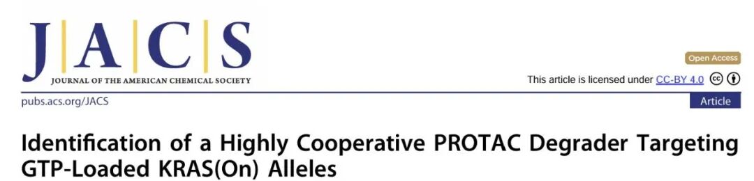 Targeting the 'Activated State' KRAS: Discovery of the Highly Cooperative PROTAC Degrader ACBI4