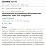 Research on the Axial Compression Performance of 3D Printed GFRP Reinforced Concrete Columns