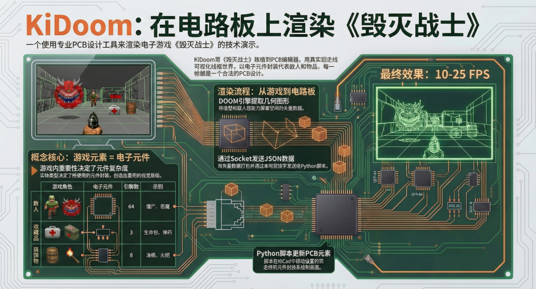 KiDoom: Playing DOOM on a Circuit Board