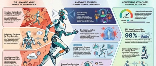 Kardome's Spatial Voice AI: The Optimal Edge Solution for Humanoid Robot Interaction