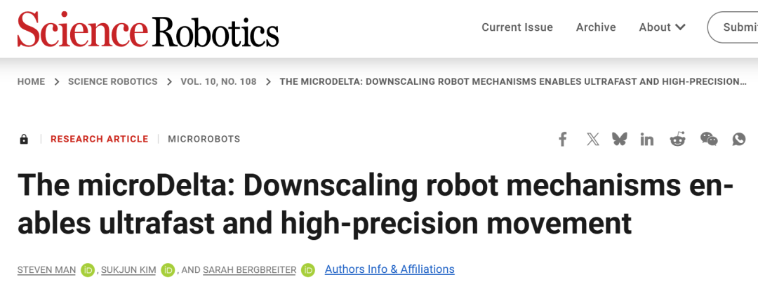 The World's Smallest Delta Robot! 3D Printed and Featured in Science Robotics