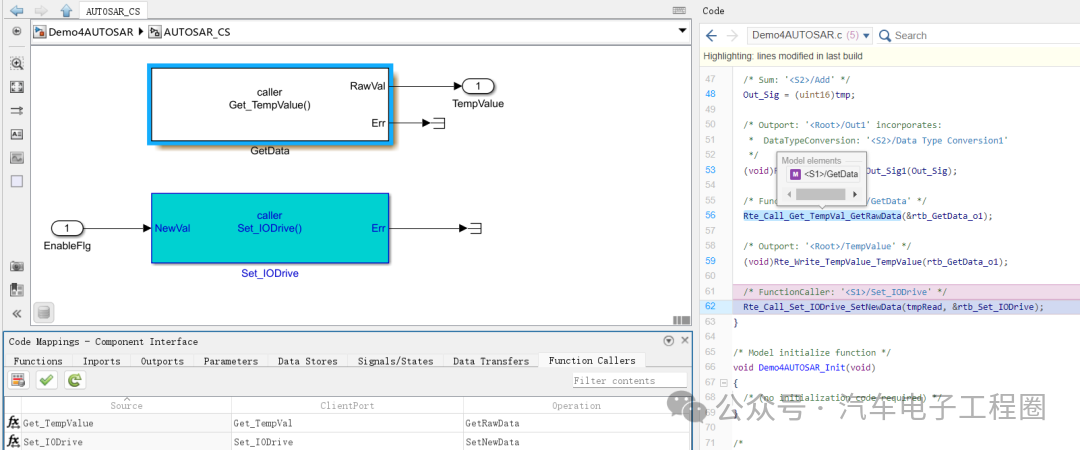 Development of ECU Application Layer Software Model Using Simulink to Create AUTOSAR CS Interface