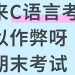 It Turns Out You Can Cheat on C Language Exams! That's Amazing!