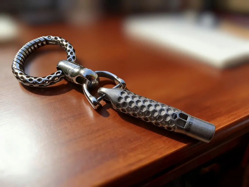 3D Printing with Apple-Origin Titanium Powder! FEGVE Titanium Alloy Keychain and Whistle Experience
