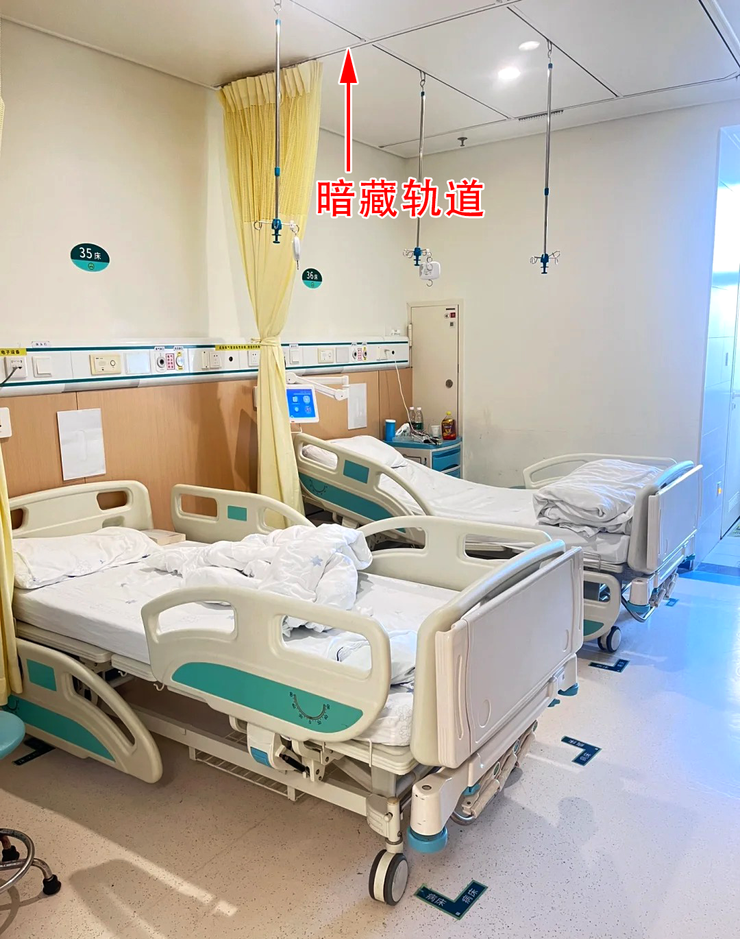 General Construction Drawings for Embedded Tracks in Hospital Wards