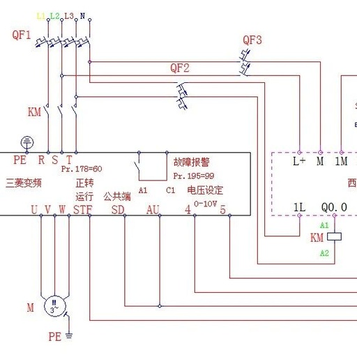 Siemens PLC Control of Frequency Inverter for Three-Speed Control Circuit