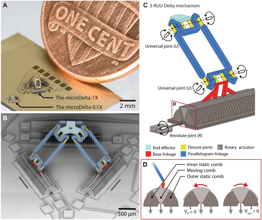 The World's Smallest Delta Robot! 3D Printed and Featured in Science Robotics