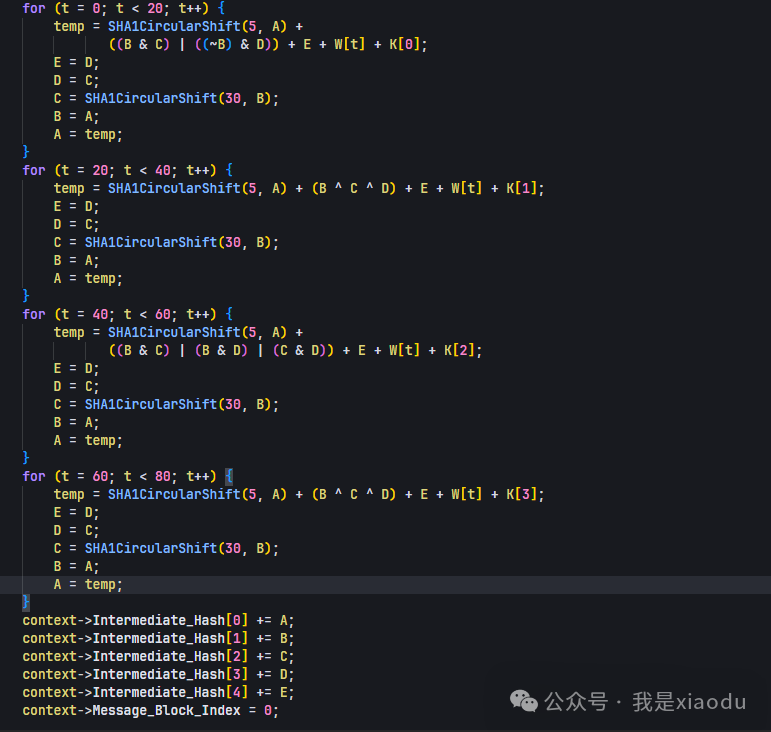 SHA1 Encryption Algorithm Process