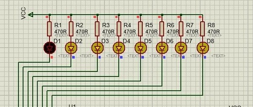 Lighting Up a Running Light with Right Shift Operations on the 51 Microcontroller