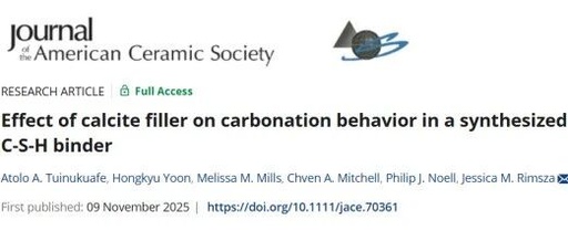 Effect of Calcite Filler on Carbonation Behavior in a Synthesized C-S-H Binder