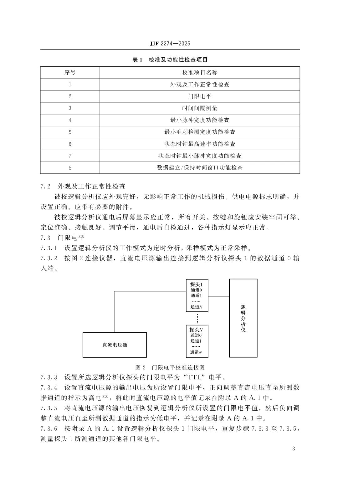 JJF 2274-2025 Logic Analyzer Calibration Specification