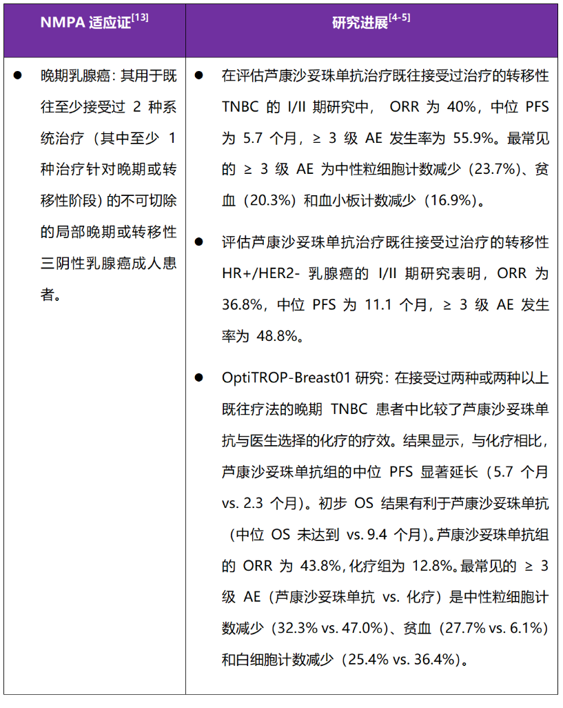 Overview of Six Major Breast Cancer ADCs Launched in China