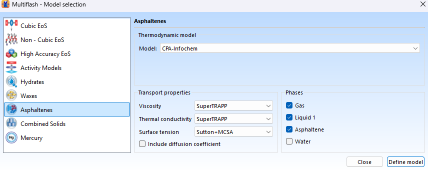 Modeling and Simulation of Asphaltene Fluid in Multiflash: Part One - Model Preparation