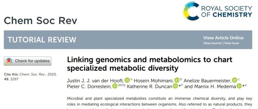Wageningen University Chem Soc Rev Paper | Integrating Genomics and Metabolomics to Map Specialized Metabolic Diversity