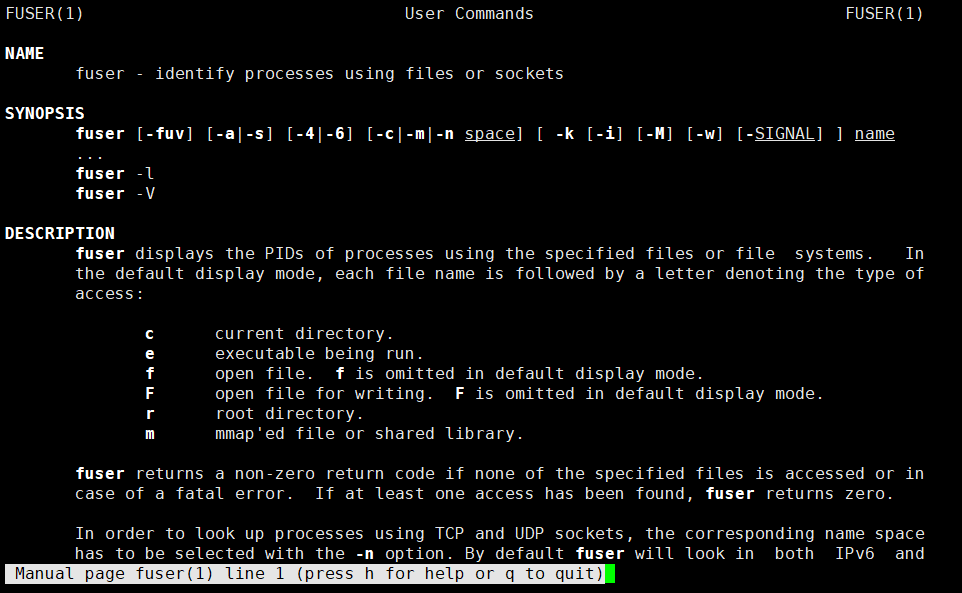 Using fuser: Finding and Terminating Processes in Linux by File, Directory, or Port